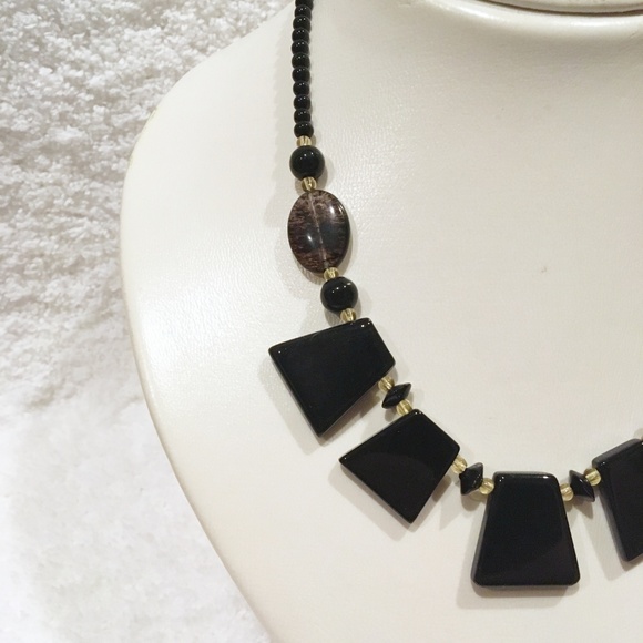 ✨NEW✨ Chunky Natural Onyx Gemstone Necklace - Picture 2 of 5
